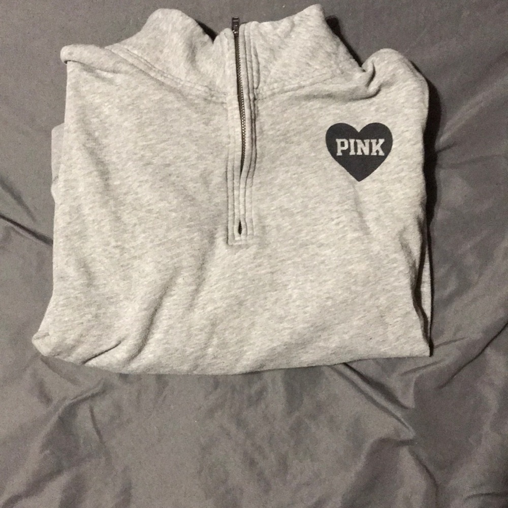 PINK 1/4 zip hoodie
